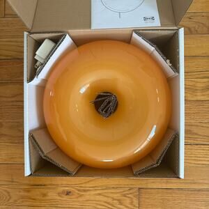 IKEA VARMBLIXT Donut Table/Wall LED Lamp - Orange - NEW